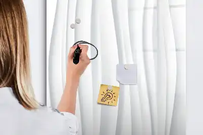 Magnetisk whiteboard med motiv af abstrakte linjer
