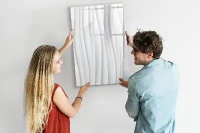 Magnetisk whiteboard med motiv af abstrakte linjer
