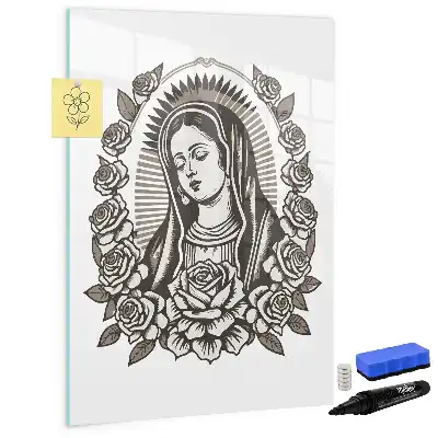 Magnetisk opslagstavle Tørreslette med motivet Vor Frue af Guadalupe