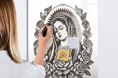 Magnetisk opslagstavle Tørreslette med motivet Vor Frue af Guadalupe