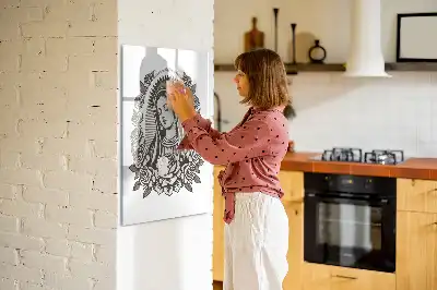 Magnetisk opslagstavle Tørreslette med motivet Vor Frue af Guadalupe