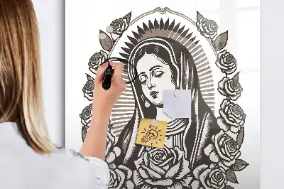 Magnetisk opslagstavle Tørreslette med motivet Vor Frue af Guadalupe