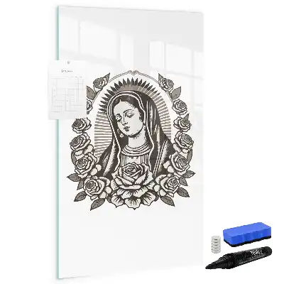 Magnetisk opslagstavle Tørreslette med motivet Vor Frue af Guadalupe