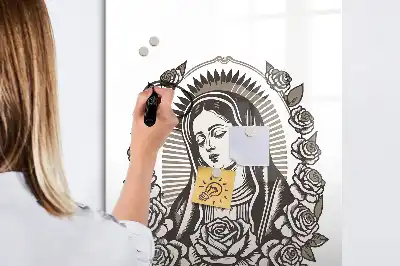 Magnetisk opslagstavle Tørreslette med motivet Vor Frue af Guadalupe