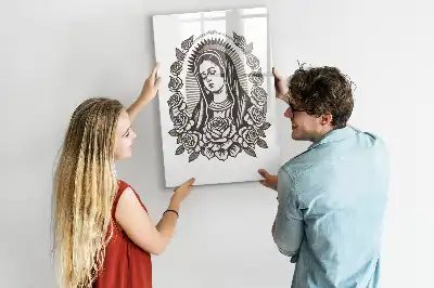 Magnetisk opslagstavle Tørreslette med motivet Vor Frue af Guadalupe