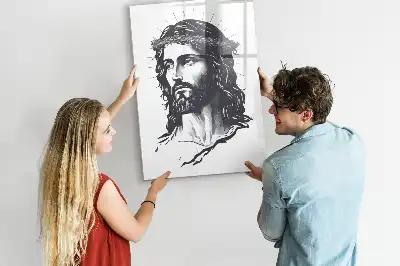Magnetisk whiteboard med motiv af Jesus Kristus
