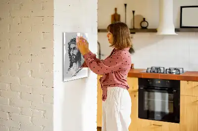 Magnetisk whiteboard med motiv af Jesus Kristus