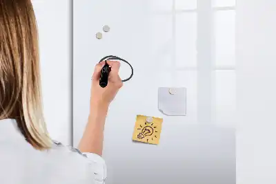 Magnetisk whiteboard i råhvid