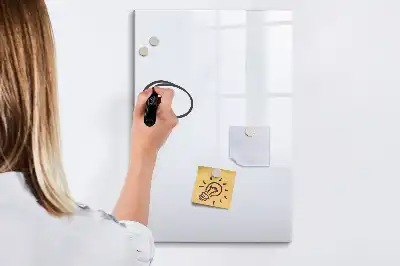 Magnetisk whiteboard i råhvid