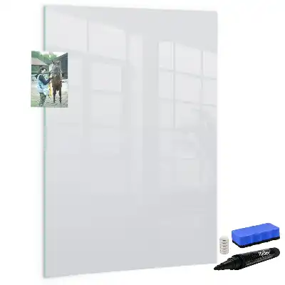 Magnetisk whiteboard i råhvid