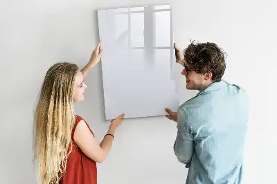 Magnetisk whiteboard i råhvid