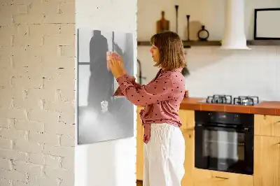 Magnetisk whiteboard med metallisk glans
