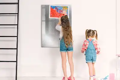 Magnetisk whiteboard med metallisk glans