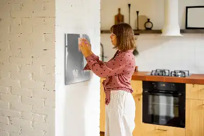 Magnetisk whiteboard med metallisk glans