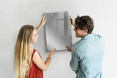 Magnetisk whiteboard med metallisk glans
