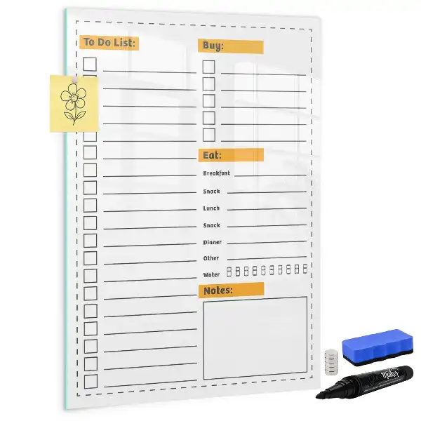Magnetisk whiteboard til to-do-liste tørresletbar tavle