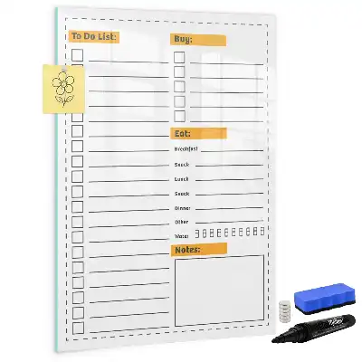 Magnetisk whiteboard til to-do-liste tørresletbar tavle