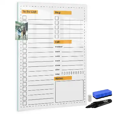Magnetisk whiteboard til to-do-liste tørresletbar tavle
