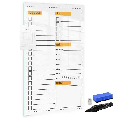 Magnetisk whiteboard til to-do-liste tørresletbar tavle