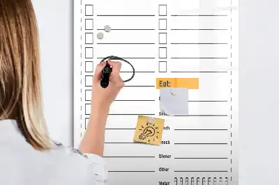 Magnetisk whiteboard til to-do-liste tørresletbar tavle