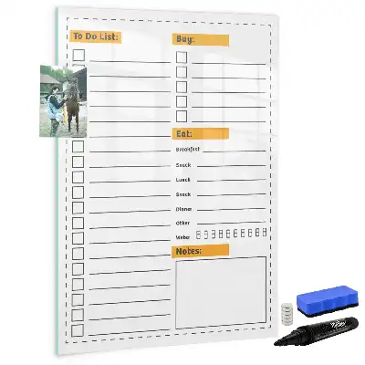 Magnetisk whiteboard til to-do-liste tørresletbar tavle