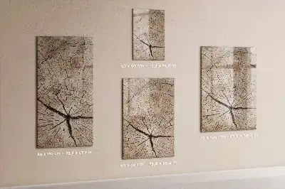 Magnetisk opslagstavle Tørreslette med motiv af tværsnit af en træstamme