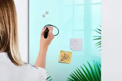 Magnetisk whiteboard med motiv af eksotiske blade