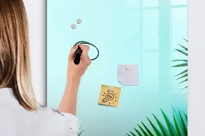 Magnetisk whiteboard med motiv af eksotiske blade