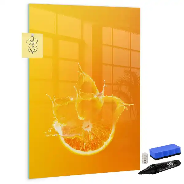 Magnetisk tørresletteboard Appelsinjuice