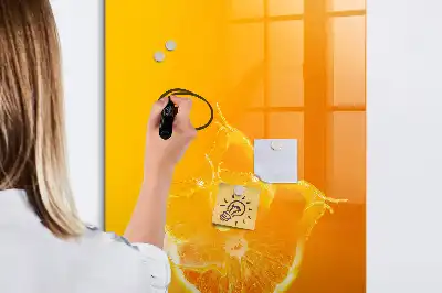 Magnetisk tørresletteboard Appelsinjuice