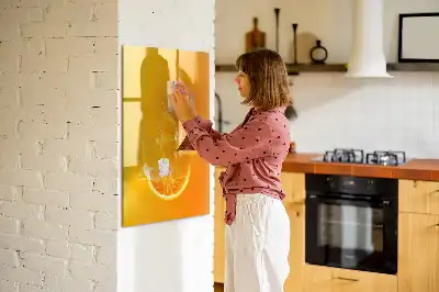Magnetisk tørresletteboard Appelsinjuice