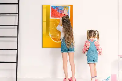 Magnetisk tørresletteboard Appelsinjuice