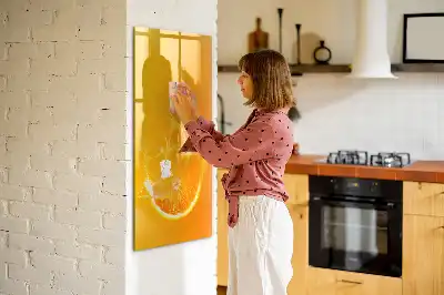 Magnetisk tørresletteboard Appelsinjuice