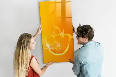 Magnetisk tørresletteboard Appelsinjuice