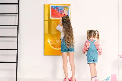 Magnetisk tørresletteboard Appelsinjuice