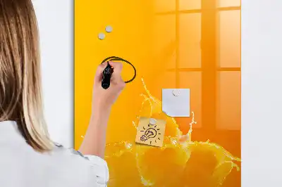 Magnetisk tørresletteboard Appelsinjuice