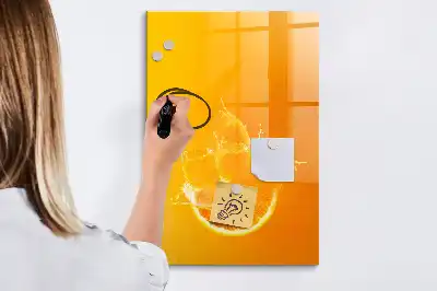 Magnetisk tørresletteboard Appelsinjuice