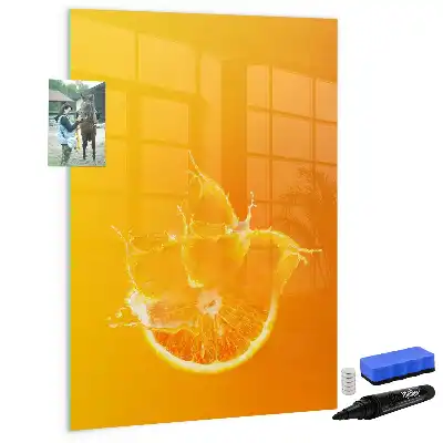 Magnetisk tørresletteboard Appelsinjuice