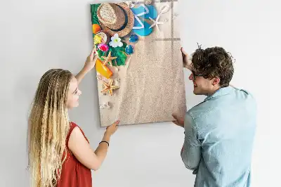 Magnetisk opslagstavle motiv af sandstrand