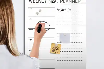 Magnetisk madplanstavle tørresletbar ugentlig planlægning