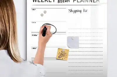 Magnetisk madplanstavle tørresletbar ugentlig planlægning