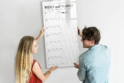 Magnetisk madplanstavle tørresletbar ugentlig planlægning