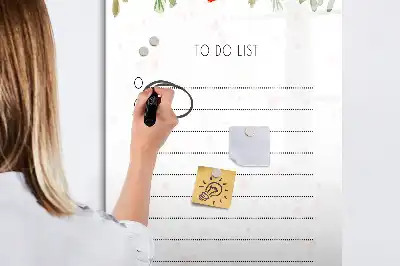Magnetisk whiteboard til to-do-liste tørresletteboard