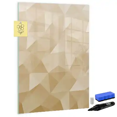 Magnetisk whiteboard med motiv af abstrakt trekant