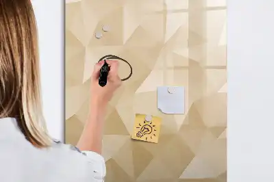 Magnetisk whiteboard med motiv af abstrakt trekant