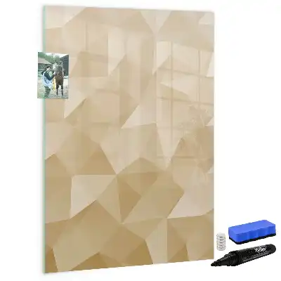 Magnetisk whiteboard med motiv af abstrakt trekant