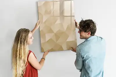 Magnetisk whiteboard med motiv af abstrakt trekant