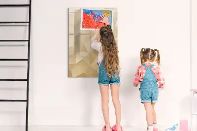 Magnetisk whiteboard med motiv af abstrakt trekant