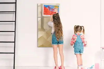 Magnetisk whiteboard med motiv af abstrakt trekant