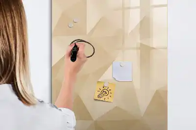 Magnetisk whiteboard med motiv af abstrakt trekant